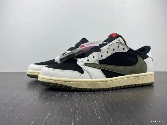 Kickmax Olive Jordan Scott Low Travis Air x 1 WMNS DZ4137-106 OG 0513